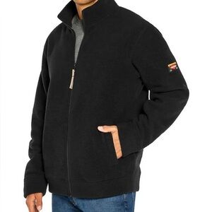 Orvis Black Full-Zip Sherpa Jacket with Patch